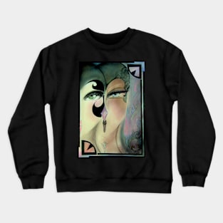 GREEN TINTED OP ART DECO FLAPPERS Crewneck Sweatshirt